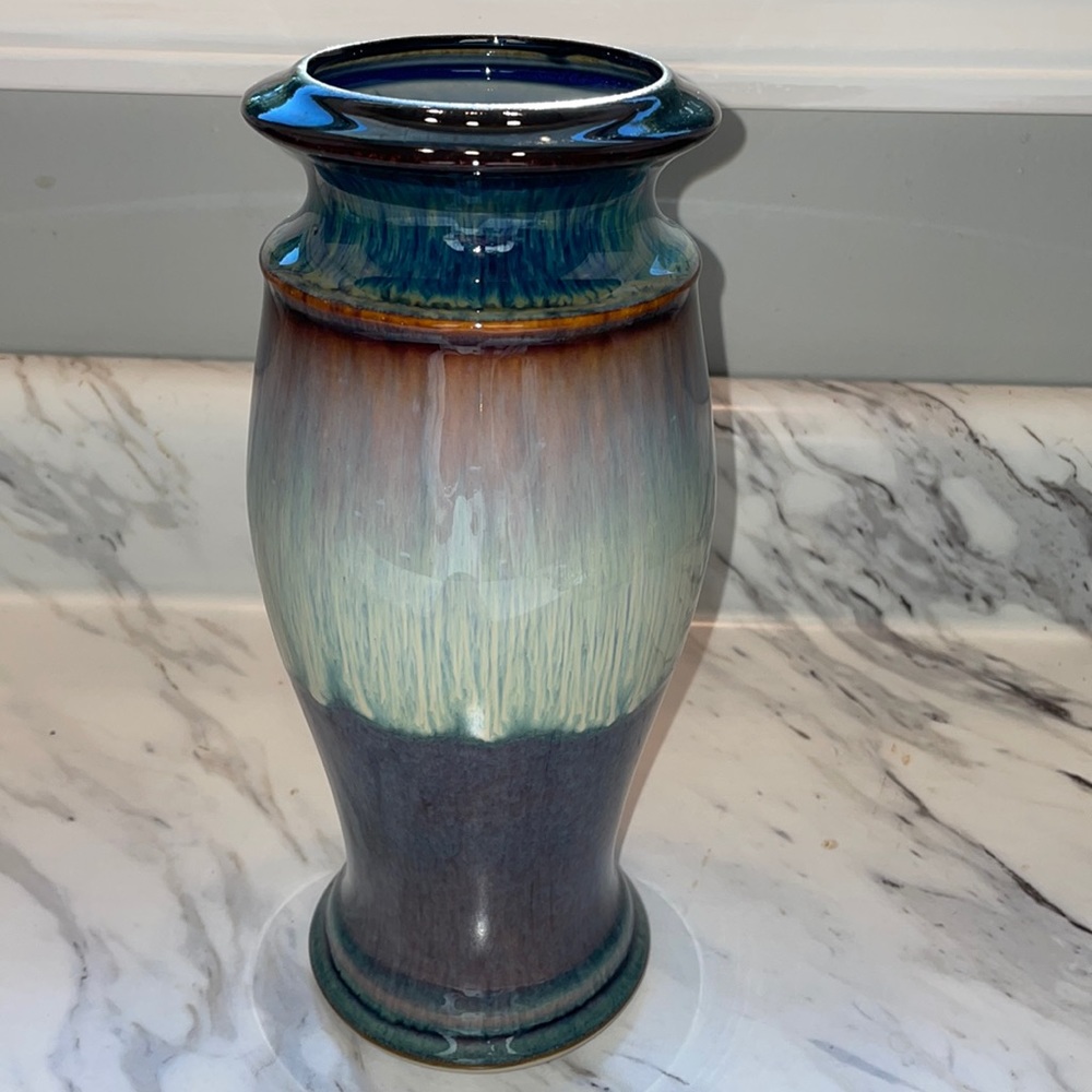 Bill Campbell art studio pottery signed vase